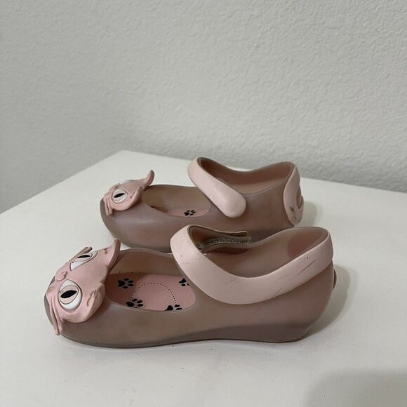 Mini Melissa Ultragirl II Pink Cat Mary Jane Flats Shoes Toddler Girls Size 8 - Picture 7 of 11
